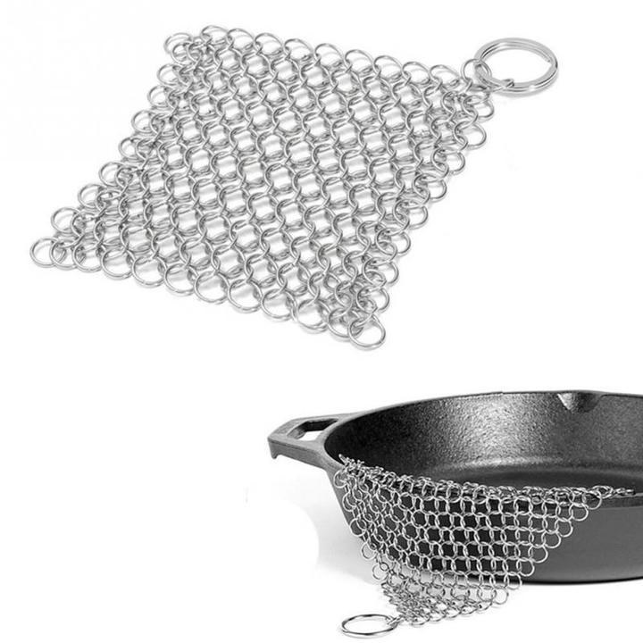 Chainmail Scrubber for Cast Iron and Carbon Steel Pans