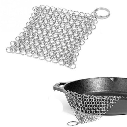 Chainmail Scrubber for Cast Iron and Carbon Steel Pans