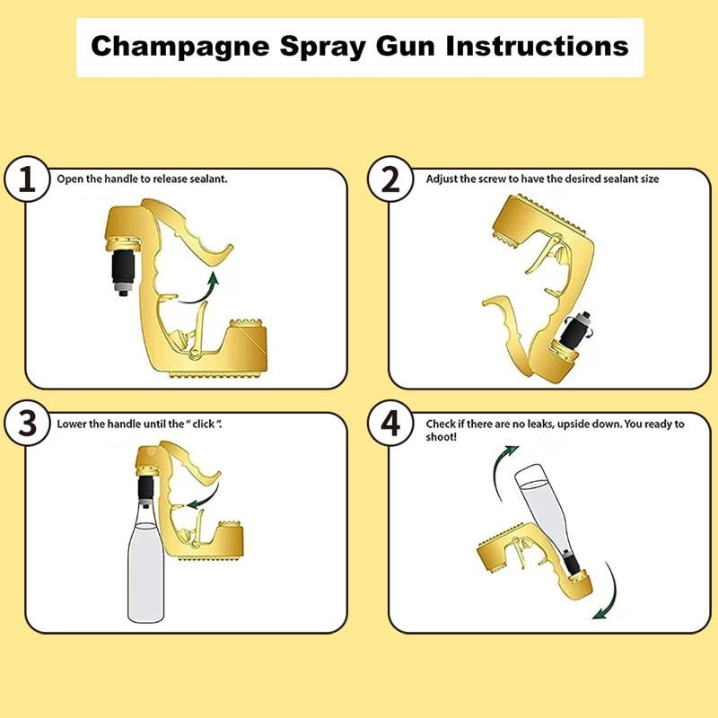 Champagne Gun Sprayer - Champagne Gun Wine Dispenser, Fountain Champagne Sprayer