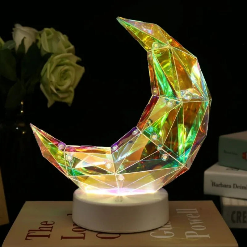 Northern Lights Moon, Cherry Blossom and Wave Shaped Lamp – Dreamy Colorful Night Light for Bedroom & Gifts