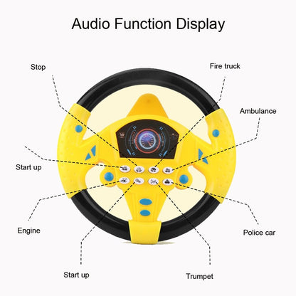 Children Steering Wheel Toy - Educational Sounding Toy Interactive Driving Wheel with Music
