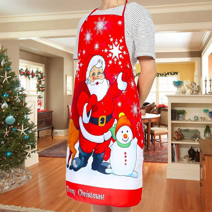 Christmas Cute Cooking Apron - Home Kitchen Cooking Baking Oil-proof Apron