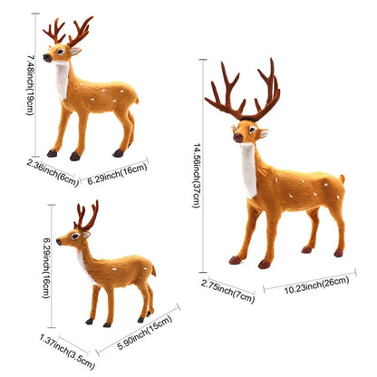 Christmas Deer Decor Plush Doll - Sika Deer Ornaments Plush Toys