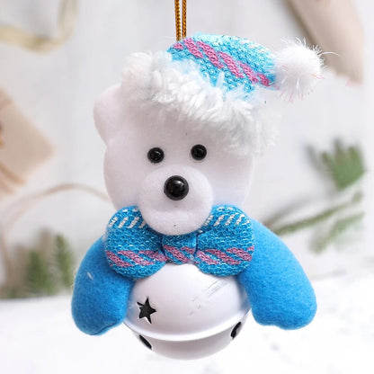 Christmas Tree Plush Doll Ornaments – Santa Claus & Snowman Hanging Pendants for Festive Home Décor & Holiday Gifts