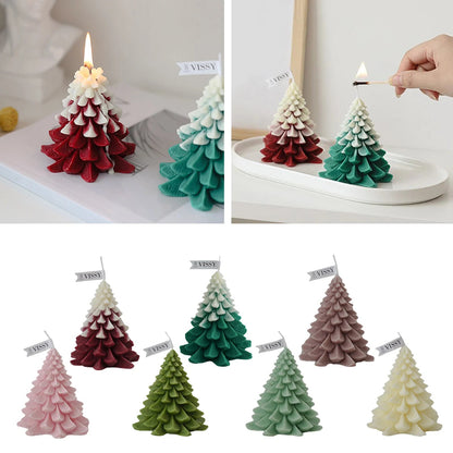 Christmas Tree Shaped Scented Candle – Artistic Wax Statue for Home & Office Décor with Festive Aromas