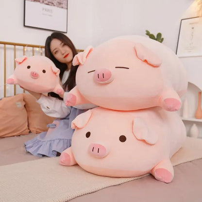 Chubby Pig Plush Pillow — Ultra-Soft Squishy Hug Cushion, 15.7" to 39.4"
