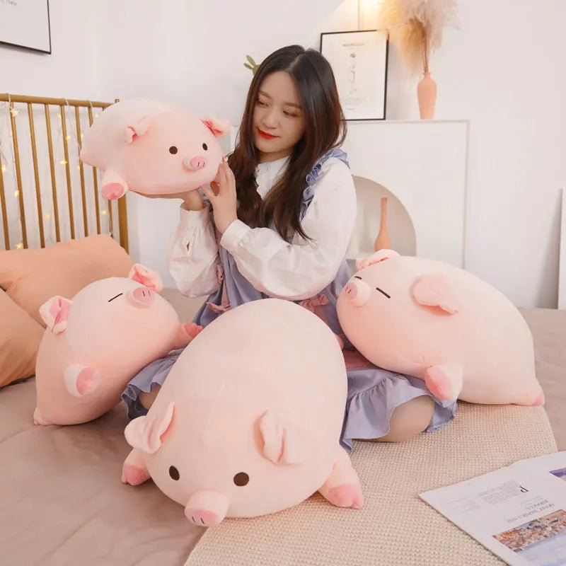 Chubby Pig Plush Pillow — Ultra-Soft Squishy Hug Cushion, 15.7" to 39.4"