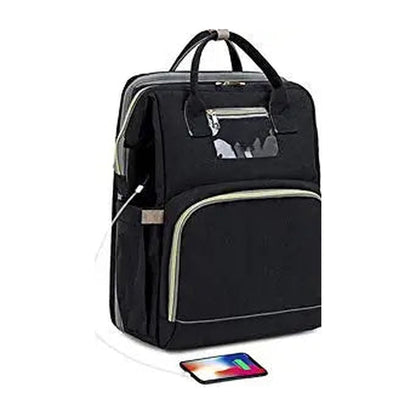 Fold-Out Diaper Bag Backpack — Opens Into a Changing Station