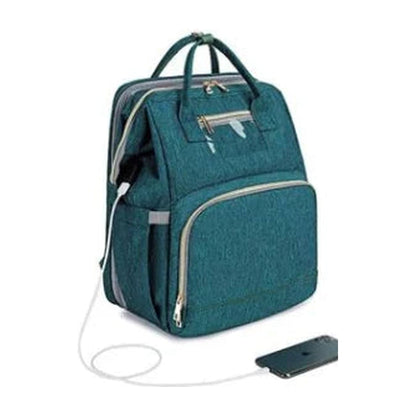 Fold-Out Diaper Bag Backpack — Opens Into a Changing Station