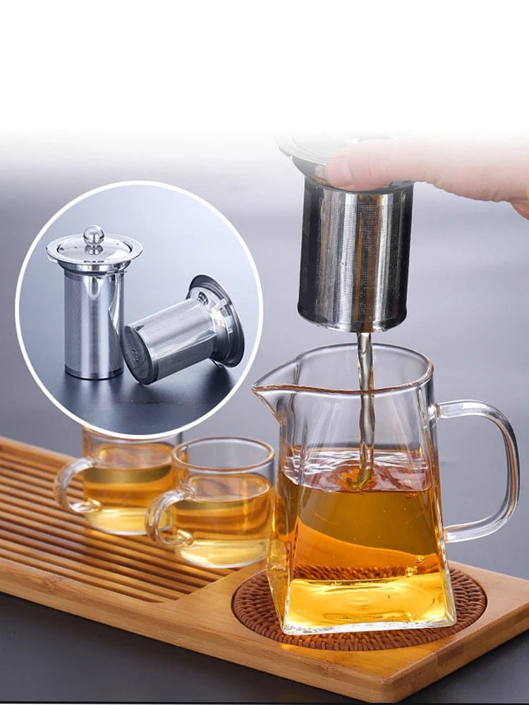 Clear Glass Teapot with Infuser – Heat-Resistant Square Kettle for Flower & Herbal Teas, Perfect Teaware for Every Sip
