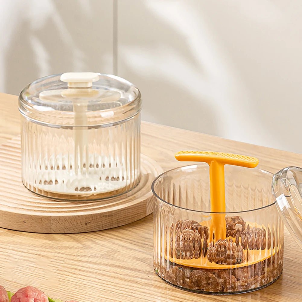 Clear Meatball Maker – Create 5 Perfect Rice-Meat Dumplings Effortlessly with This Manual Kitchen Tool
