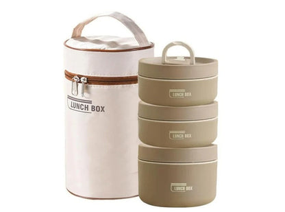 Stackable 4-Tier Bento Lunch Box – 304 Stainless Steel with Cutlery Set for Kids, Adults & Office Meals