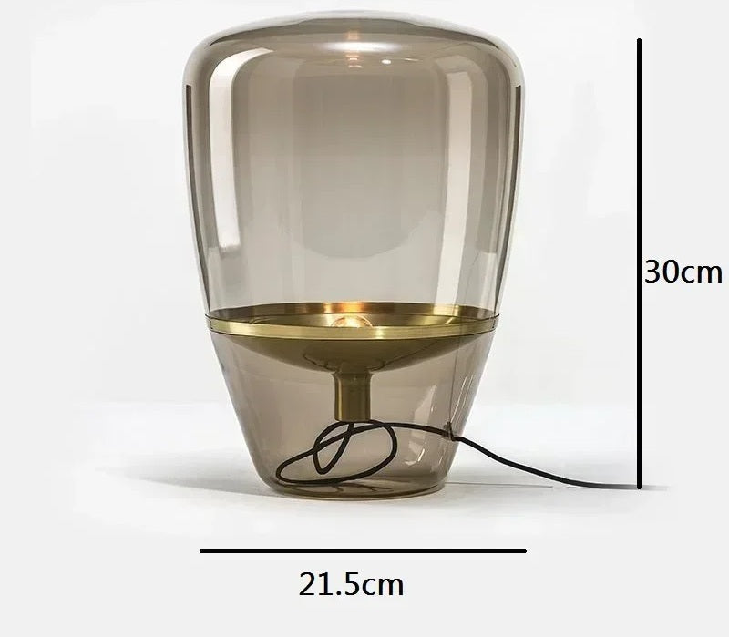 Nordic Glass Lampshade Table Lamp – Modern Creative Desk Lighting for Bedroom, Office, or Living Room, Stylish Bedside Lamp with Soft Glow for Home Decor