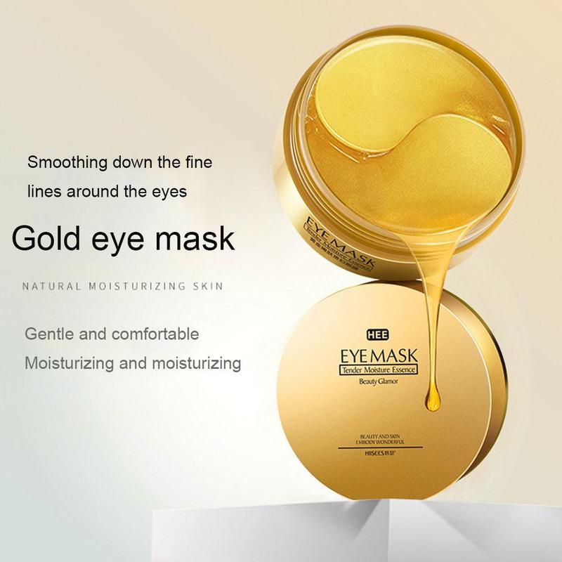 Collagen Eye Mask - Reduce Dark Circles Anti-Aging  24k Gold & Seaweed Green Algae