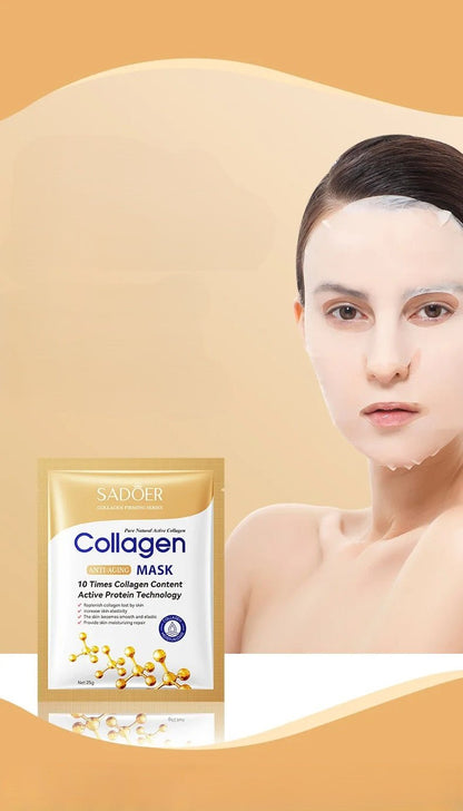 Collagen Face Mask Firming Moisturizing Repair – Infused with VC & Hyaluronic Acid for Intense Moisture, Radiance & Skin Renewal