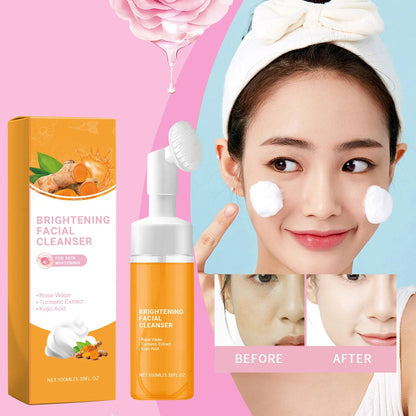 Turmeric Facial Cleanser – Gentle Daily Cleanser for Radiant, Hydrated Skin, Reduces Blemishes with Natural Plant-Based Brightening Power