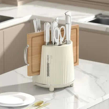 Rotating Knife & Utensil Holder – 360° Multifunctional Kitchen Storage Organizer