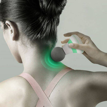 Compact Muscle Massager - Home Vibrating Shock Mini Massager for Back Pain, Shoulder, Neck, Body