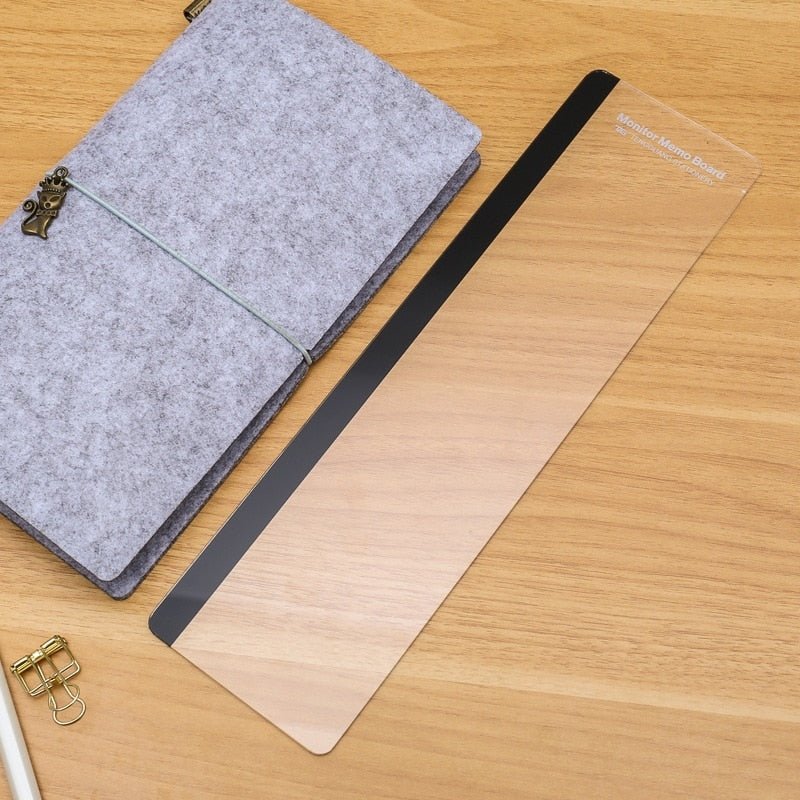 Computer Monitor Memo Board - Transparent Monitor Side Panel Creative Desktop Memo for Home/Office
