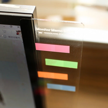 Computer Monitor Memo Board - Transparent Monitor Side Panel Creative Desktop Memo for Home/Office