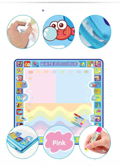 Coolplay Magic Water Drawing Mat – Montessori Educational Doodle Board with Magic Pens for Creative Kids' Fun and Learning