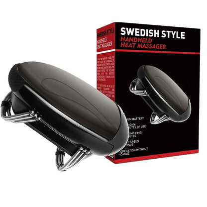 Cordless Handheld Massager - USB Charging Body, Neck, Back, Head, and Face Metal Heat Massager