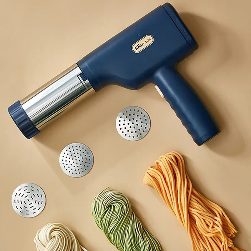Cordless Pasta Noodle Maker - Portable Noodle Maker with Shaping Molds, Detachable and Easy to Clean