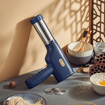Cordless Pasta Noodle Maker - Portable Noodle Maker with Shaping Molds, Detachable and Easy to Clean