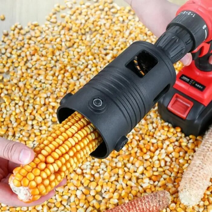 Corn Sheller Drill Attachment – Corn Stripper & Kernel Remover for Dried Corn