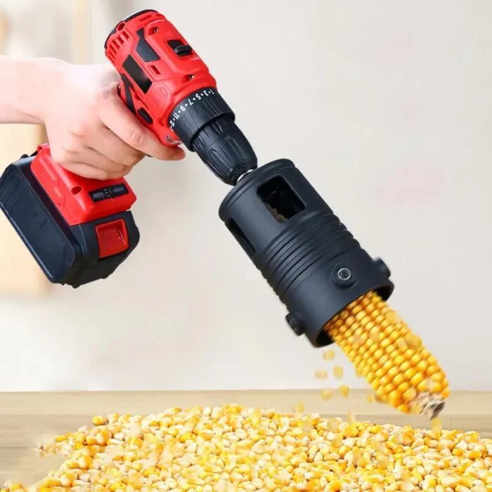 Corn Sheller Drill Attachment – Corn Stripper & Kernel Remover for Dried Corn