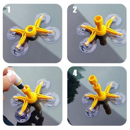 Windshield Repair Kit – Cracked Glass Repair Kit to Fix Chips, Cracks and Star-Shaped Cracks