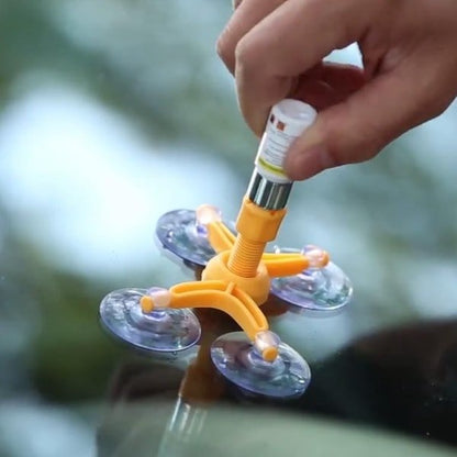 Windshield Repair Kit – Cracked Glass Repair Kit to Fix Chips, Cracks and Star-Shaped Cracks