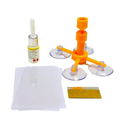 Windshield Repair Kit – Cracked Glass Repair Kit to Fix Chips, Cracks and Star-Shaped Cracks