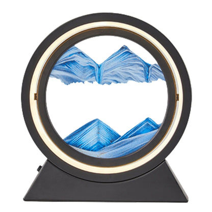 Creative 360° Rotating Quicksand Lamp - Dynamic Sand Art Light