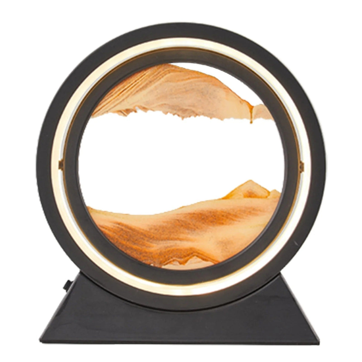 Creative 360° Rotating Quicksand Lamp - Dynamic Sand Art Light