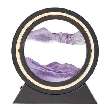 Creative 360° Rotating Quicksand Lamp - Dynamic Sand Art Light