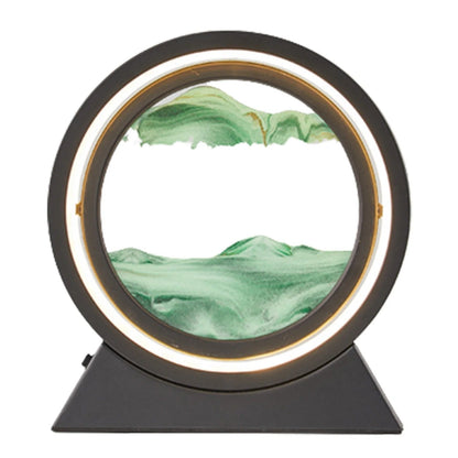 Creative 360° Rotating Quicksand Lamp - Dynamic Sand Art Light