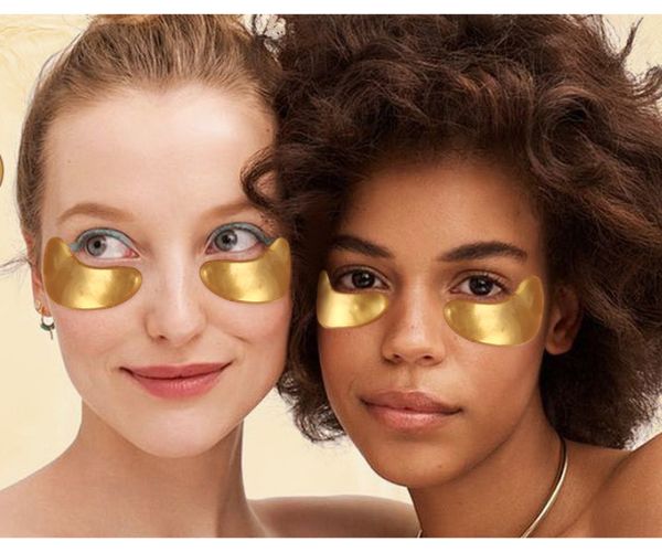 Gold Under-Eye Gel Patches — Cooling Hydrogel Eye Masks in Single-Use Foil Sachets, 20–30 Minute Wear