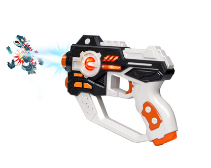 Infrared Laser Tag Set for Kids & Adults – 2 Player Toy Guns with Projector, Indoor Outdoor Game