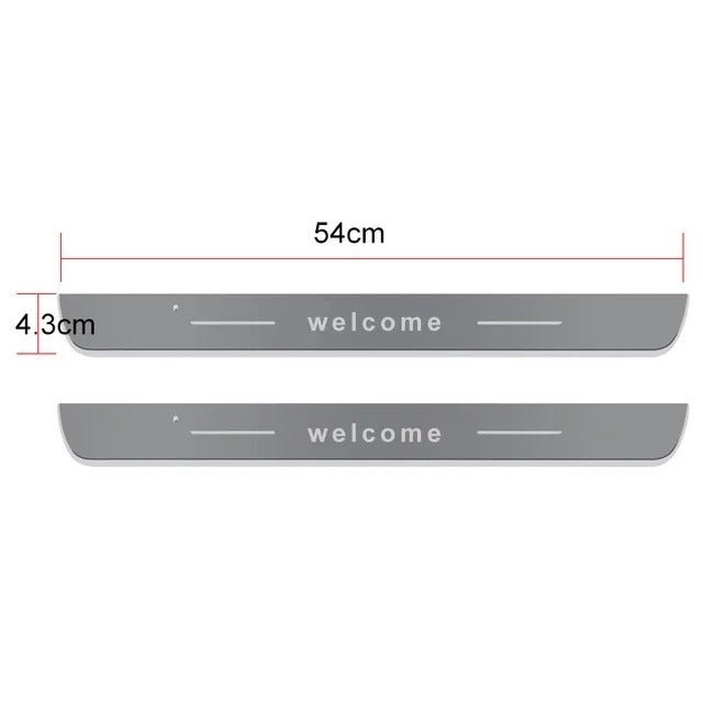 Customized Dynamic LED Welcome Pedal Car Scuff Plate - Pedal Threshold Car Door Sills LED Pathway Light, USB Power