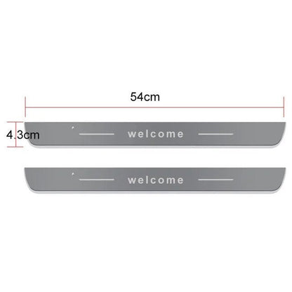 Customized Dynamic LED Welcome Pedal Car Scuff Plate - Pedal Threshold Car Door Sills LED Pathway Light, USB Power