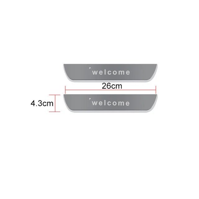 Customized Dynamic LED Welcome Pedal Car Scuff Plate - Pedal Threshold Car Door Sills LED Pathway Light, USB Power