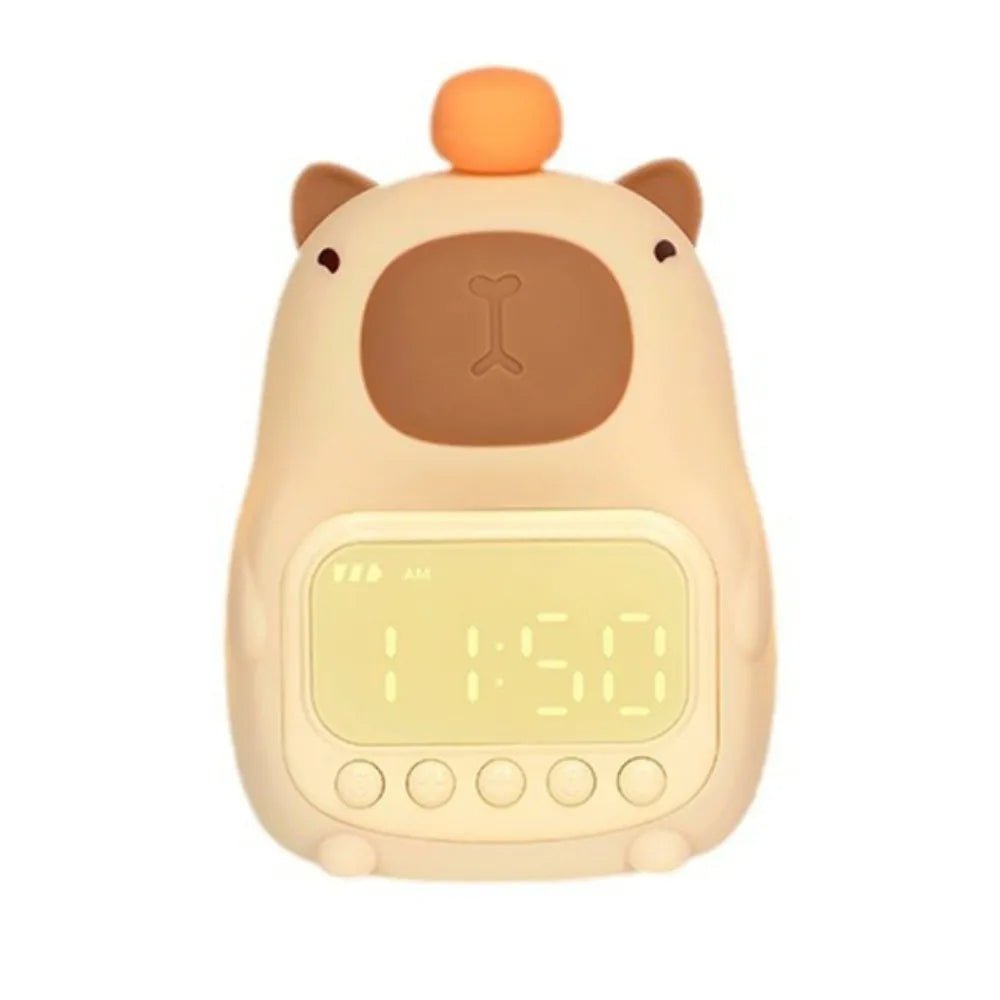 Cute Cartoon Capybara Night Light with Digital Clock – Adjustable Brightness and Cute Shapes to Brighten Your Night