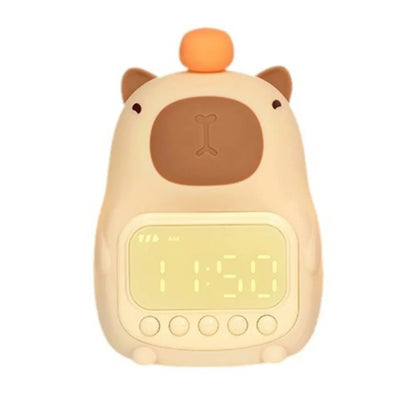 Cute Cartoon Capybara Night Light with Digital Clock – Adjustable Brightness and Cute Shapes to Brighten Your Night