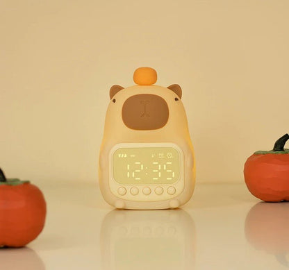 Cute Cartoon Capybara Night Light with Digital Clock – Adjustable Brightness and Cute Shapes to Brighten Your Night