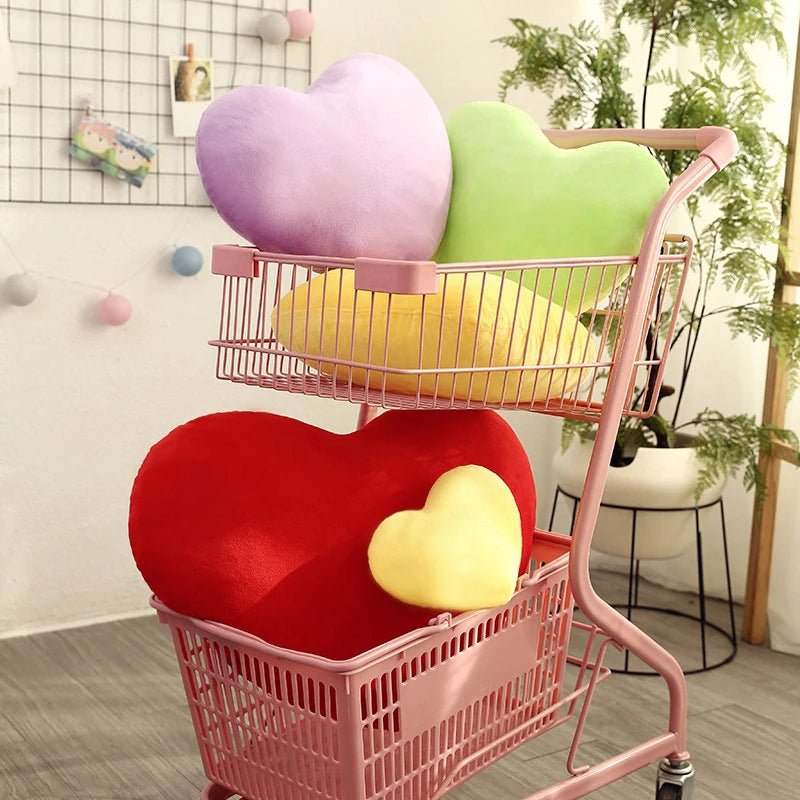 Cute Heart Pillow - Plush Heart Shape Cushion Perfect for Valentine's Day
