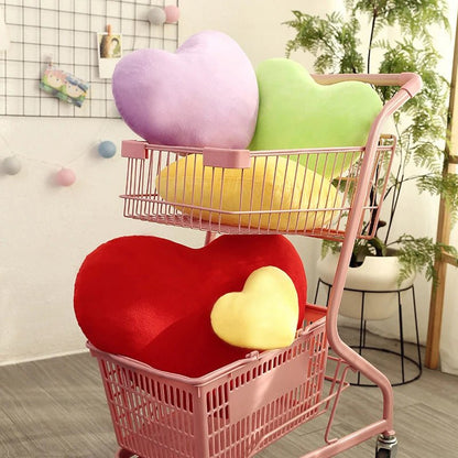Cute Heart Pillow - Plush Heart Shape Cushion Perfect for Valentine's Day