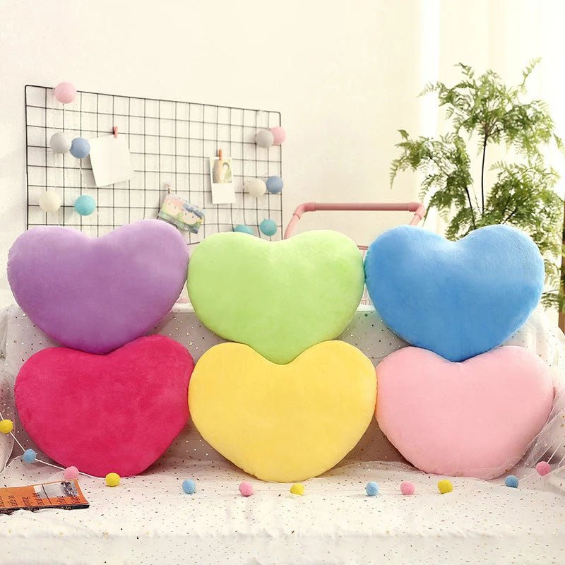Cute Heart Pillow - Plush Heart Shape Cushion Perfect for Valentine's Day