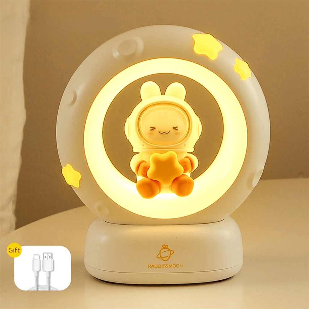 Cute LED Night Light Panda, Cat and Rabbit Design – USB Rechargeable Clap-On Lamp with Cat & Rabbit Modes, Perfect Room Décor & Cozy Sleep Companion for Kids