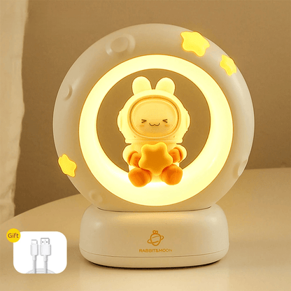 Cute LED Night Light Panda, Cat and Rabbit Design – USB Rechargeable Clap-On Lamp with Cat & Rabbit Modes, Perfect Room Décor & Cozy Sleep Companion for Kids